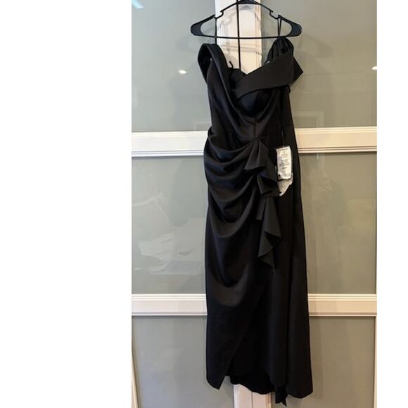 XSCAPE Scuba Off-The-Shoulder Gown - Picture 3 of 4